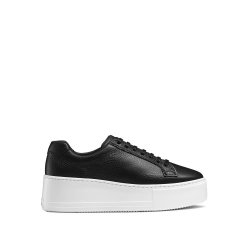 Black Russell And Bromley Park Life Lace-up Flatform Women's Platform Shoes | CA-0294F
