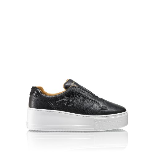 Black Russell And Bromley Park Up Flatform Laceless Women's Platform Shoes | CA-5647W
