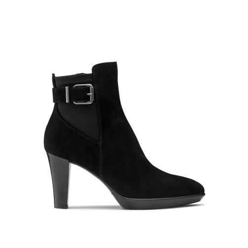 Black Russell And Bromley Raindrop Platform Women's Ankle Boots | CA-5874A