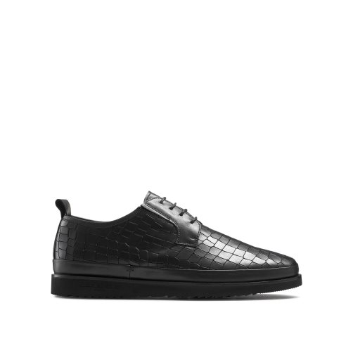 Black Russell And Bromley San Carlo Derby Lace Hybrid Men's Sneakers | CA-4738N