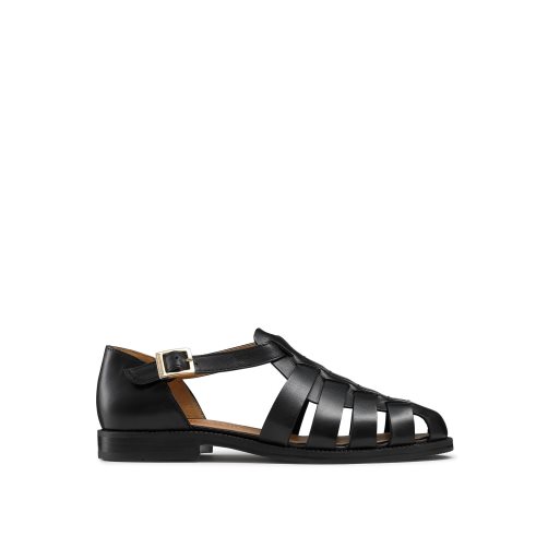Black Russell And Bromley Siracuse Fisherman Women's Flat Sandals | CA-9318P