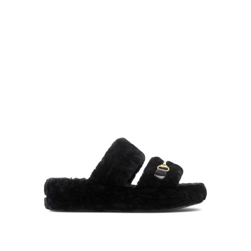 Black Russell And Bromley Snuggle Open Women's Slippers | CA-0316L