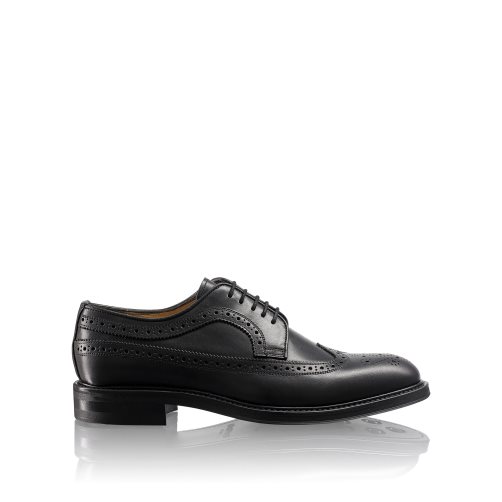Black Russell And Bromley Southport Rubber Sole Derby Men's Formal Shoes | CA-0935I