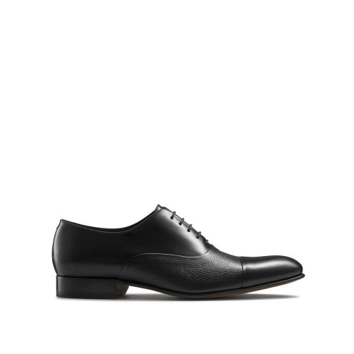 Black Russell And Bromley Stratus Toe Cap Oxford Men's Formal Shoes | CA-0157X
