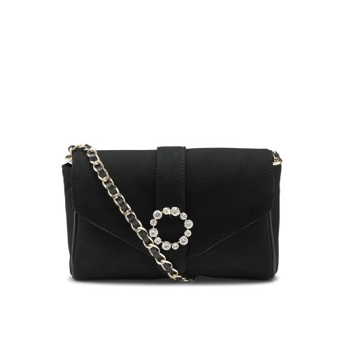 Black Russell And Bromley Strictly Jewel Buckle Chain Women's Crossbody Bags | CA-6307L