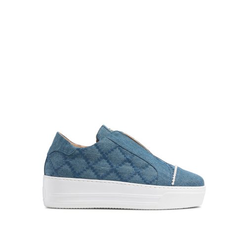 Blue Russell And Bromley Seawalk Laceless Women's Platform Shoes | CA-3172N