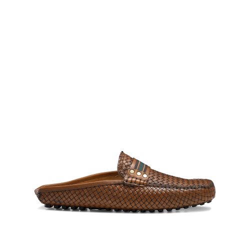 Brown Russell And Bromley Cabriolet Backless Men's Loafers | CA-1962S