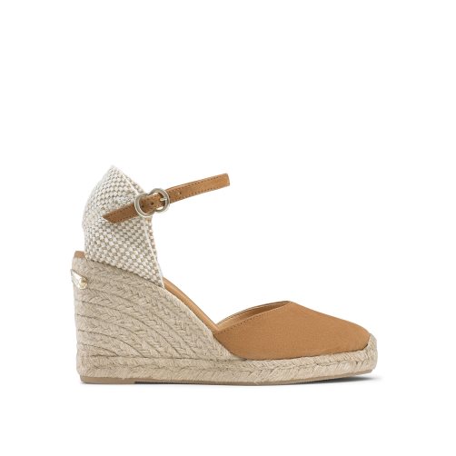 Brown Russell And Bromley Coco-hi Espadrille Women's Wedges | CA-4058C
