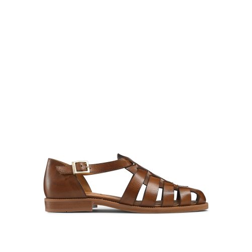 Brown Russell And Bromley Siracuse Fisherman Women's Flat Sandals | CA-0764G