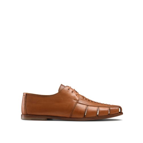 Brown Russell And Bromley Southbound Weave Detail Men's Derby Shoes | CA-6249L
