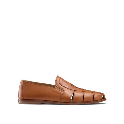 Brown Russell And Bromley Southend Weave Detail Slip On Men's Casual Shoes | CA-9451Z