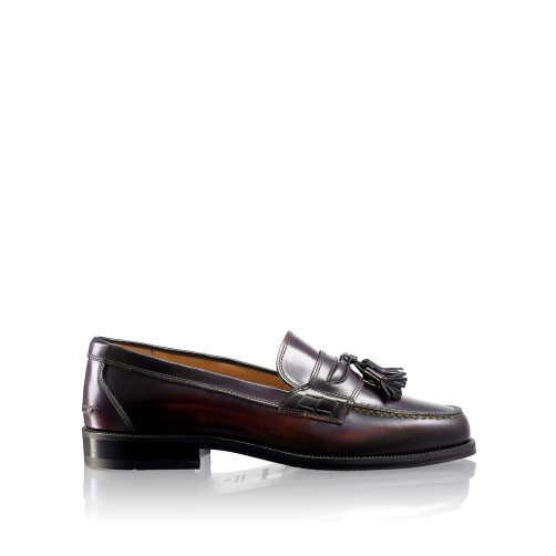 Burgundy Russell And Bromley Keeble 4 Tassel College Men's Formal Shoes | CA-5987E