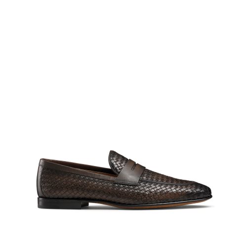 Chocolate Russell And Bromley Bologna Weave Men's Formal Shoes | CA-9085T