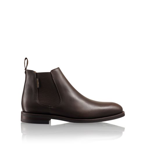 Chocolate Russell And Bromley Burlington Men's Chelsea Boots | CA-1278B