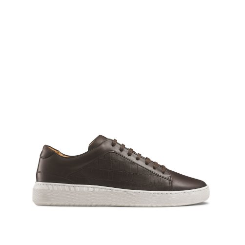 Chocolate Russell And Bromley Clear Run Lace-up Men's Sneakers | CA-6148C