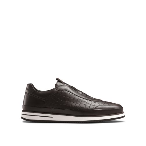 Chocolate Russell And Bromley San Giusto Oxford Laceless Men's Sneakers | CA-7385T