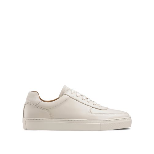 Cream Russell And Bromley Outfield Lace Up Men's Sneakers | CA-2758W