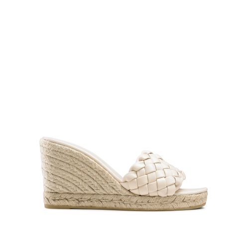 Cream Russell And Bromley Rhapsody Plaited Espadrille Women's Wedges | CA-6783Z