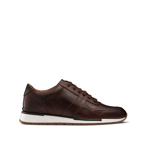Dark Brown Russell And Bromley Lomond Lace-up Men's Sneakers | CA-0985H