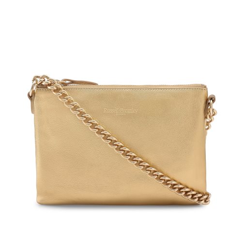Gold Russell And Bromley On Point Chain Zip Pouch Women's Shoulder Bags | CA-2095L