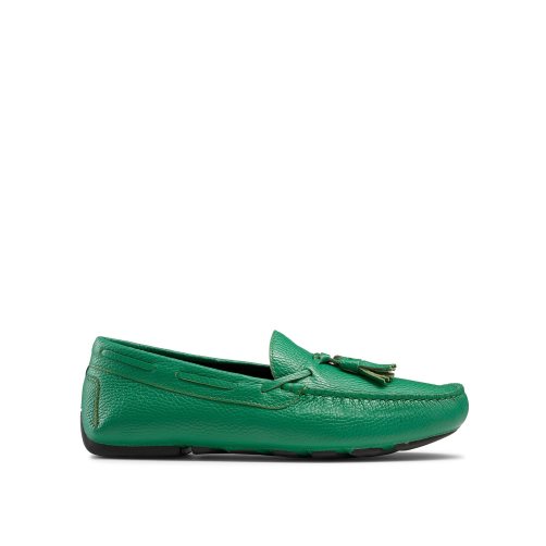 Green Russell And Bromley Monza Tassel Men's Drivers Shoes | CA-9568N