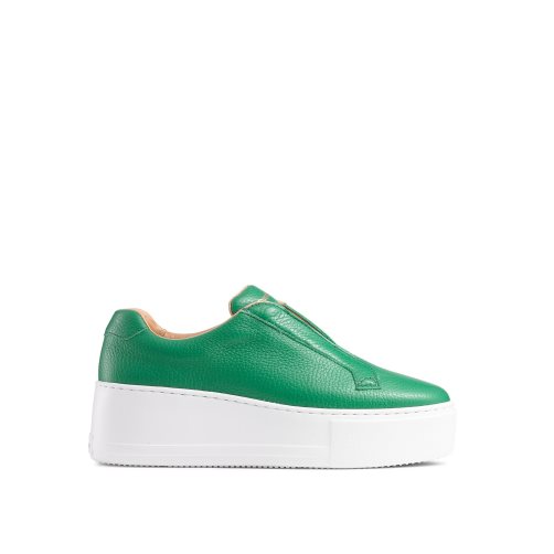 Green Russell And Bromley Park Up Flatform Laceless Women's Platform Shoes | CA-6520B