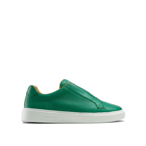 Green Russell And Bromley Slipway Laceless Men's Sneakers | CA-7980Q