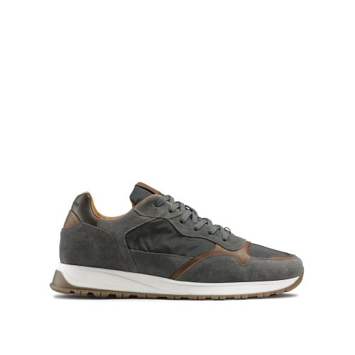 Grey Russell And Bromley Rannoch Oxford Lace Runner Men's Sneakers | CA-5809Z