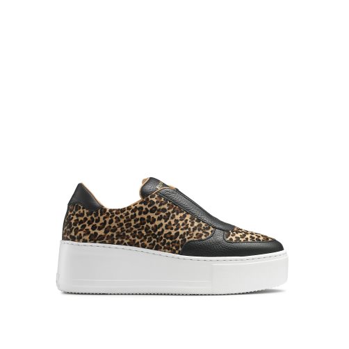 Leopard Russell And Bromley Park Ave Laceless Women's Platform Shoes | CA-4107I