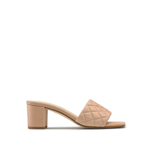 Light Brown Russell And Bromley Quiltbloc Quilted Block Women's Mules | CA-5291T