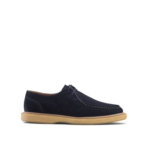 Navy Russell And Bromley Algonquin Crepe Sole Trappeur Men's Derby Shoes | CA-7432W
