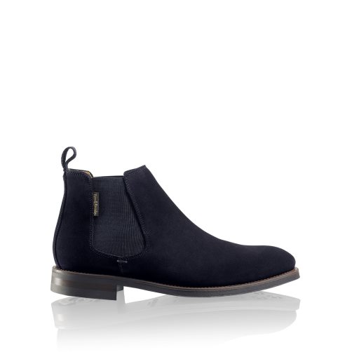 Navy Russell And Bromley Burlington Men's Chelsea Boots | CA-3905K