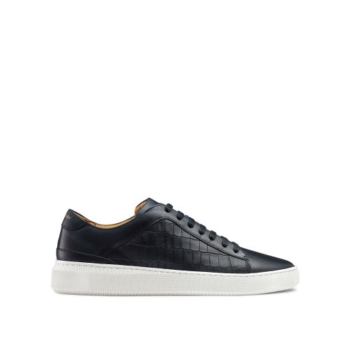 Navy Russell And Bromley Clear Run Lace-up Men's Sneakers | CA-8216A