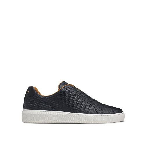 Navy Russell And Bromley Clearway M Laceless Men's Sneakers | CA-8249E