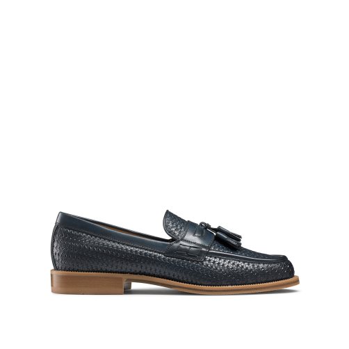 Navy Russell And Bromley Keeble 4 Tassel College Men's Formal Shoes | CA-1952C