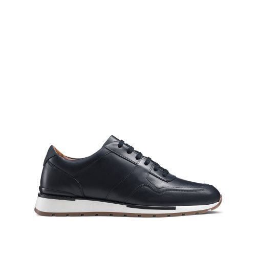 Navy Russell And Bromley Lomond Lace-up Men's Sneakers | CA-1049W