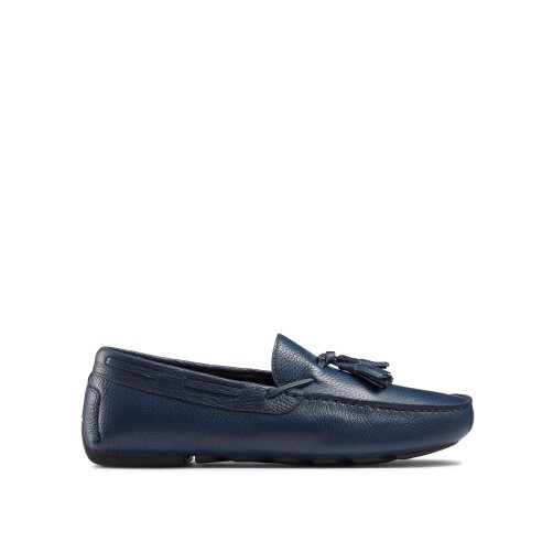 Navy Russell And Bromley Monza Tassel Men's Drivers Shoes | CA-9461H