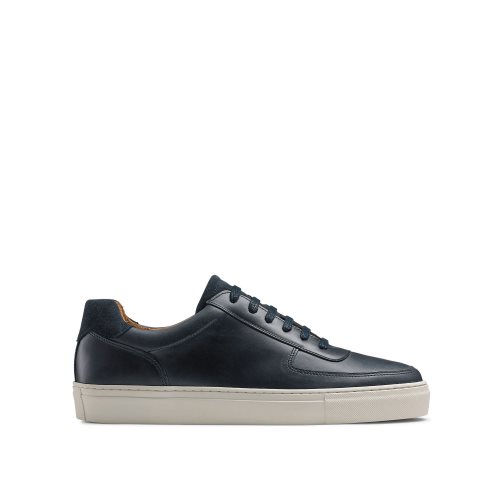 Navy Russell And Bromley Outfield Lace Up Men's Sneakers | CA-4526N