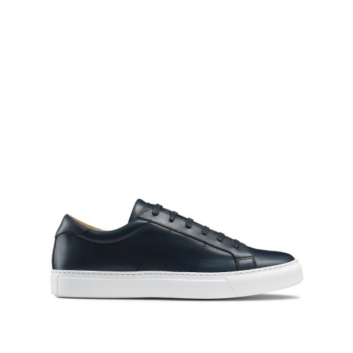 Navy Russell And Bromley Realtime Luxury Men's Sneakers | CA-9635F