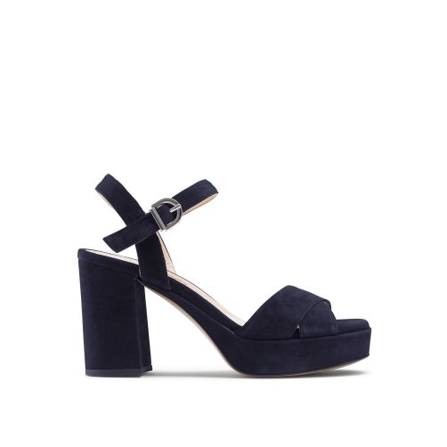 Navy Russell And Bromley Topform Platform Women's Heels Sandals | CA-0371P