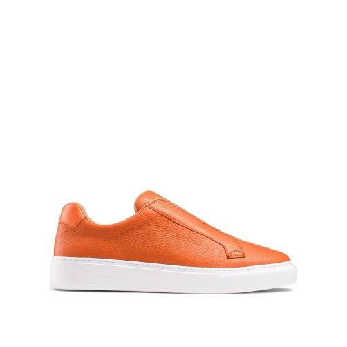 Orange Russell And Bromley Slipway Laceless Men's Sneakers | CA-0429B