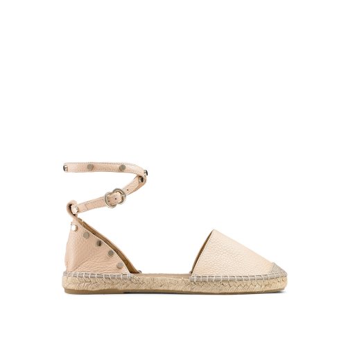 Pink Russell And Bromley Coin Wrap Ankle Wrap Women's Flat Sandals | CA-7301F