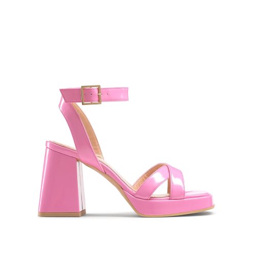 Pink Russell And Bromley Groovybaby Platform Women's Heels Sandals | CA-2607O