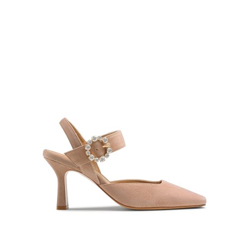 Pink Russell And Bromley Strictly Embellished Court Women's Heels | CA-4218J