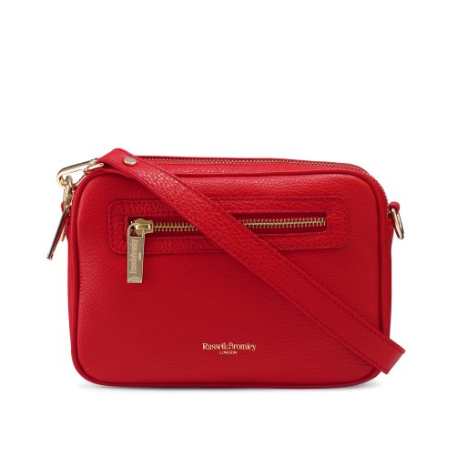 Red Russell And Bromley Dynamic Triple Zip Camera Women's Crossbody Bags | CA-5410D