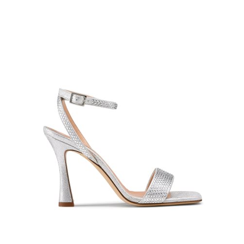 Silver Russell And Bromley Cosmo+ Strappy Women's Heels Sandals | CA-4980A