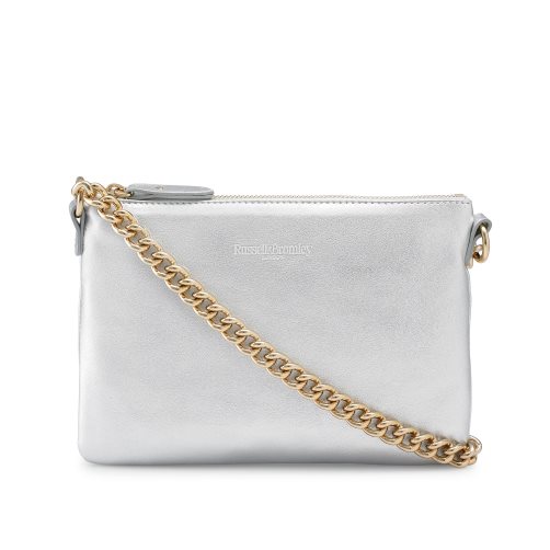 Silver Russell And Bromley On Point Chain Zip Pouch Women's Shoulder Bags | CA-0682Z