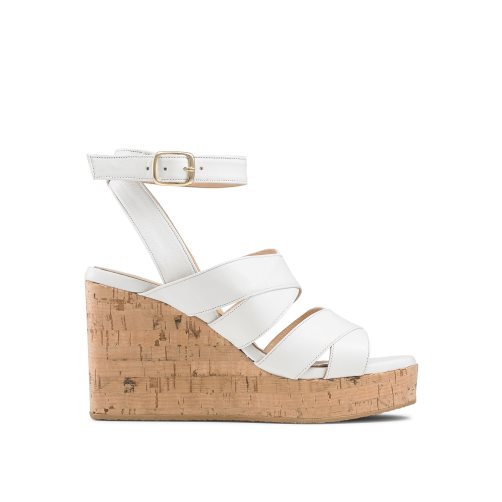 White Russell And Bromley Bliss Strappy Women's Wedges | CA-6487V