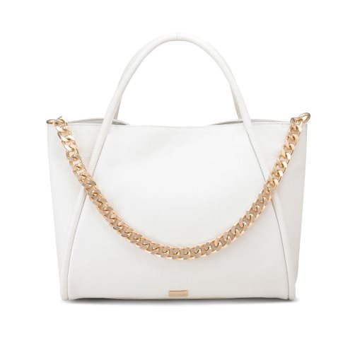 White Russell And Bromley Icon Chain East/West Grab Women's Tote Bags | CA-4508U