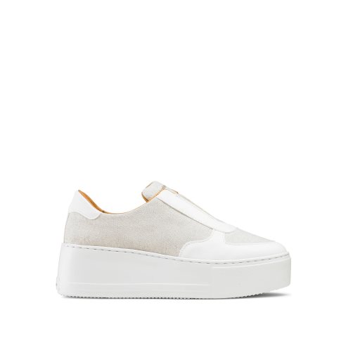 White Russell And Bromley Park Ave Eco Flatform Women's Platform Shoes | CA-9127Q